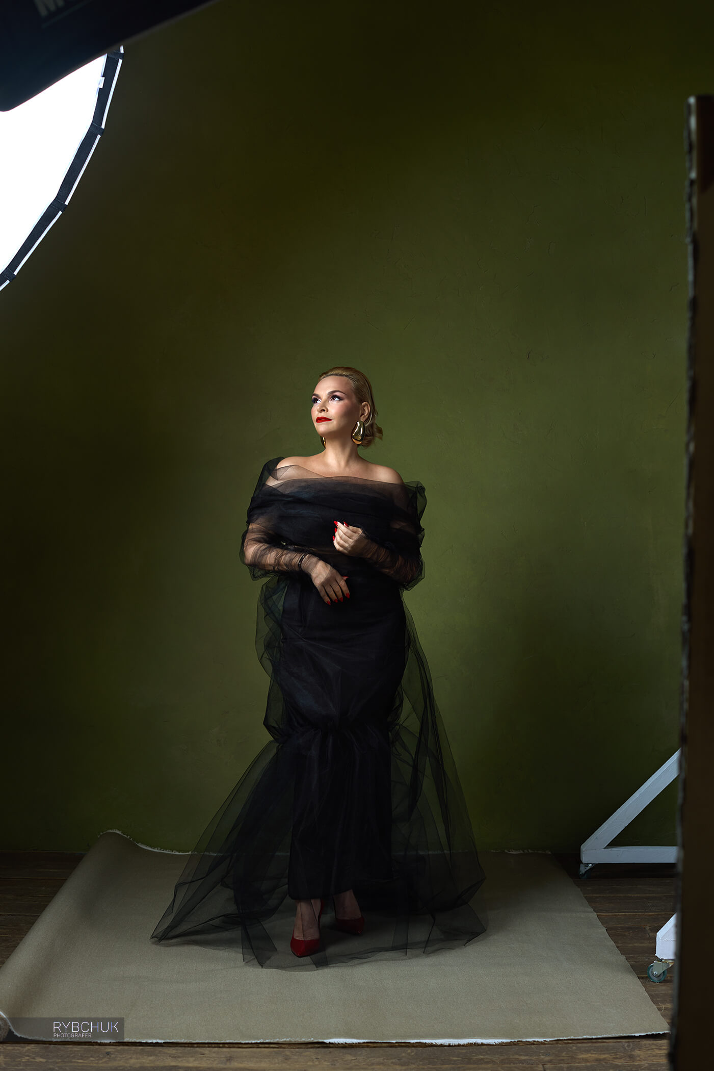 Cristina Scarlat. Editorial portrait photographed in Chișinău by Aleksandr Rybchuk.